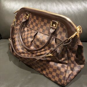 Designer Handbag Shoulder Bag High Quality Leather Checker Bag w/ Gold Hardware